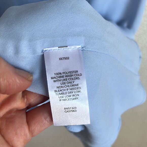 Halogen Dress Womens XS Light Blue Midi‎ V Neck - Picture 9 of 12